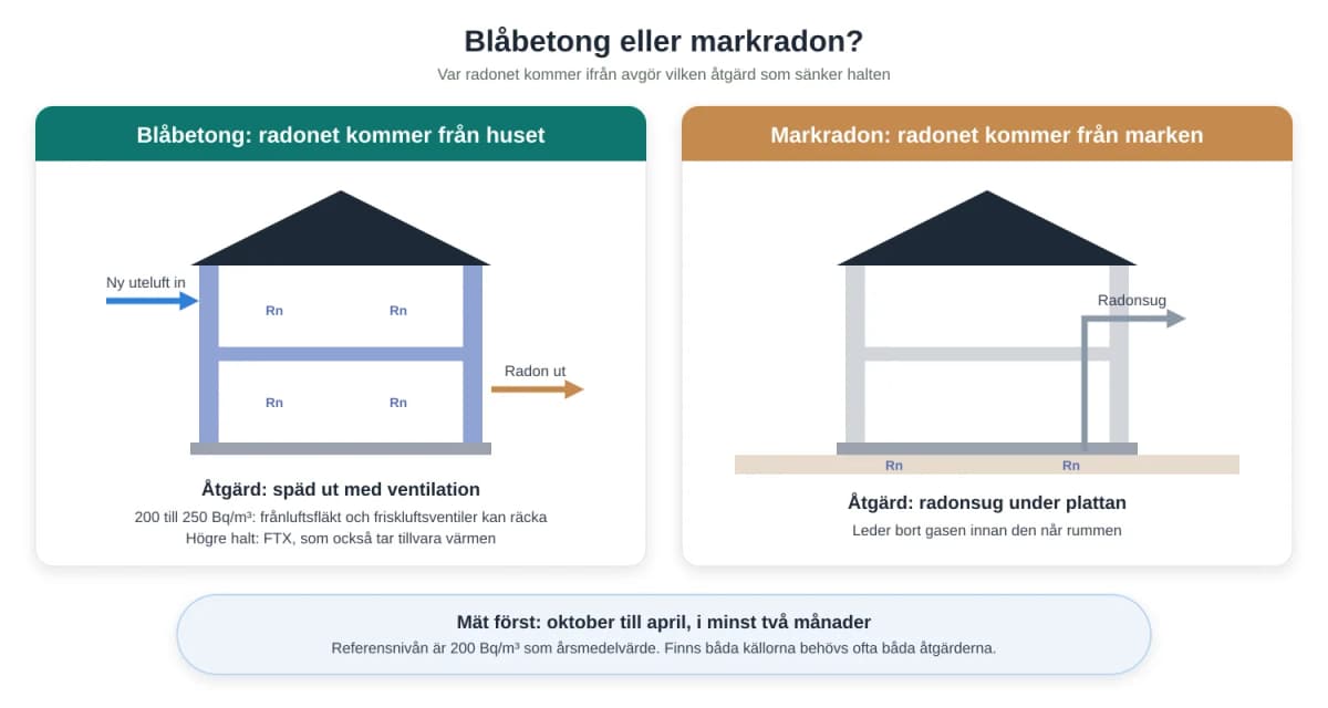 Blåbetong i huset: är det farligt och vad gör du?